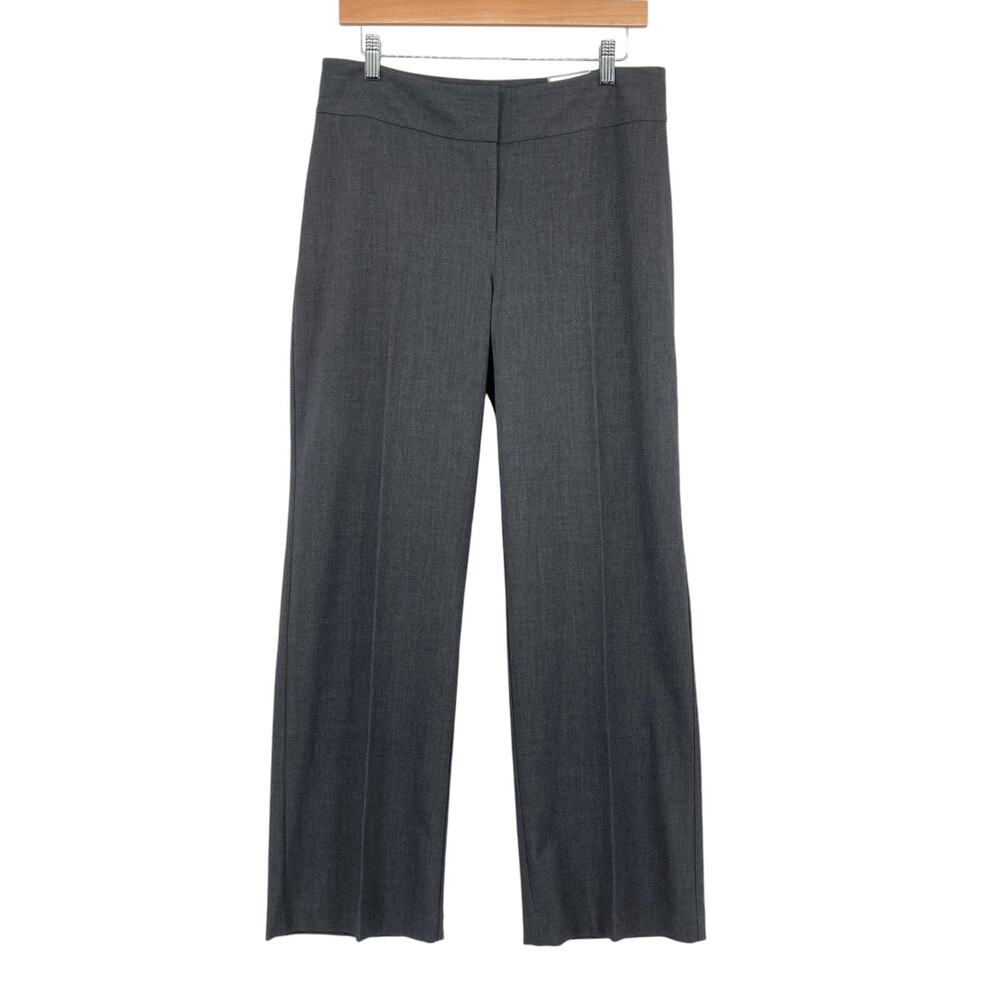 Chico's Magique Essential Trouser Pants 1 Womens Short Gray Heather Ultimate Fit